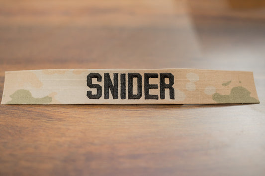 Personalized 3-Color Name Tapes: Army Sew-On